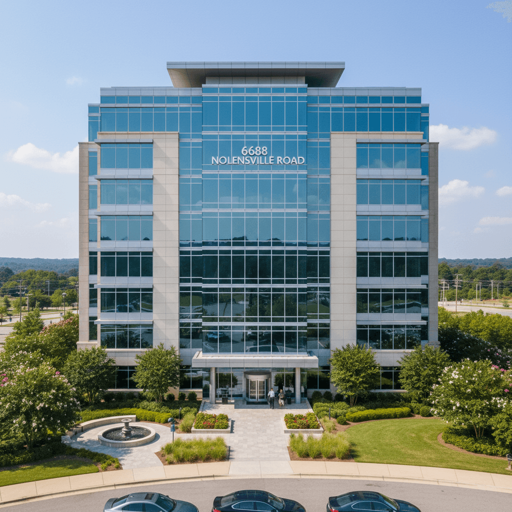 Modern office building of Petway Property Group in Brentwood, Tennessee